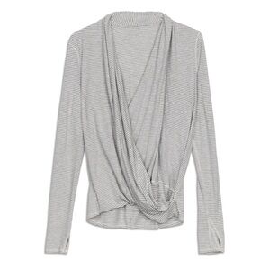 Small Gray Striped Lululemon Athletic Top